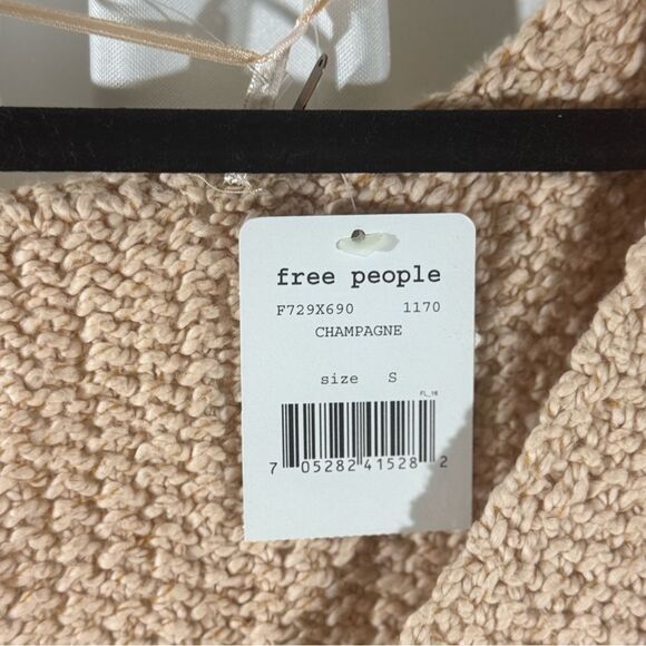 Free People Cozy Cat Sweater in Champagne Small NWT - Picture 6 of 6